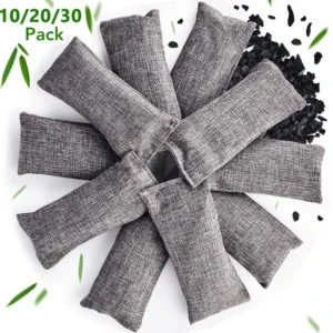10/20/30pcs Natural Bamboo Charcoal Bags Air Purifying Activated Charcoal Odor Absorber Moisture Odor Eliminator for Closet Shoe